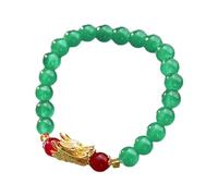 Pulseras para mujer, pulseras de abalorios hechas a mano con cristal Pi Yao, pulsera con colgante del zodiaco chino, Feng Shui, regalo de Año Nuevo, unisex, Je, talla única, Metal