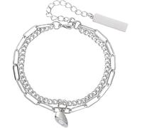 Pulseras para parejas - Pulsera inspiradora de acero de titanio para él y tu distancia a juego para Navidad, aniversario, boda, cumpleaños, día de San Valentín, Mittelgroße, Mittelgroße, Cuero, No