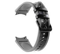 Pulseras Personalizadas Caucho Silicona Pulseras accesorias de correa de repuesto de silicona blanda compatibles con Galaxy Watch 5 Pro Watch 5 Watch 4 Classic Pulseras Para Hombres (BK2, A)