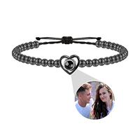 Pulseras personalizadas con imagen en el interior, pulseras de proyección de fotos personalizadas, pulsera de imagen con foto personalizada, regalos de fotos personalizados para mujeres/hombres