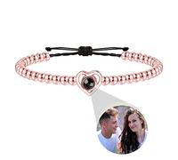 Pulseras personalizadas con imagen en el interior, pulseras de proyección de fotos personalizadas, pulsera de imagen con foto personalizada, regalos de fotos personalizados para mujeres/hombres