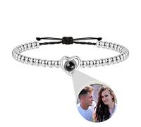 Pulseras personalizadas con imagen en el interior, pulseras de proyección de fotos personalizadas, pulsera de imagen con foto personalizada, regalos de fotos personalizados para mujeres/hombres