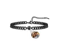 Pulseras personalizadas con imágenes en el interior, pulseras de proyección de fotos personalizadas, pulsera de imagen circular fotos personalizadas para mujeres/hombres/familia/pareja/amigos/mascota
