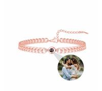 Pulseras personalizadas con imágenes en el interior, pulseras de proyección de fotos personalizadas, pulsera de imagen circular fotos personalizadas para mujeres/hombres/familia/pareja/amigos/mascota