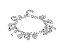 Pulseras personalizadas para mujer, chapado en plata de ley 925, brazalete con colgante de moda para niñas, arte de belleza, collar rubio inteligente y atractivo, One Size, Aluminio