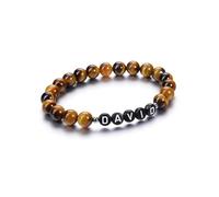 Pulseras Personalizadas para Mujeres y Hombres, Regalos de cumpleaños con Cuentas con Nombre de Letra Inicial Grabado Personalizado para mamá, papá, Novio, San Valentín, Aniversario, Regalos
