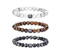 Pulseras Piedras Naturales,Pulseras De Cristal Natural Hechas A Mano Para Mujer, Brazaletes Con Cuentas De Piedras Preciosas, Elásticos, Con Amuleto De La Suerte, Pulsera De Yoga Reiki, Joyería De