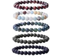 Pulseras Piedras Naturales,Pulseras De Cristal Natural Hechas A Mano Para Mujer, Brazaletes Con Cuentas De Piedras Preciosas, Elásticos, Amuleto De La Suerte, Pulsera De Yoga Reiki, Joyería De Chak