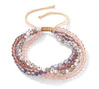 Pulseras Piedras Naturales. Pulseras Elásticas Con Cuentas De Cristal De Piedras Preciosas Naturales Multicapa De 4 Mm Con Diseño De Nicho Ajustable, Para Aliviar El Estrés, La Meditación Y El Y