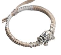Pulseras, pulseras con cuentas Feng Shui Bracelet de riqueza Tortuga Dragón Tibetana 999 Pulsera de plata pura China Estilo antiguo Auspicioso Auspicioso Luck Charm Bangle Prosperidad por dinero
