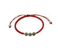 Pulseras,Pulseras para Mujer,Pulsera de Jade Verde Feng Shui para Mujer,Cuerda Roja Trenzada de Jadeíta de Yoga Genuina, Cuentas de tránsito Lutong, Año Nuevo Lunar
