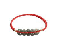 Pulseras,Pulseras para Mujer,Pulsera de Jade Verde Feng Shui para Mujer Hebilla de Paz de Jade de Yoga Genuino Dinero de Cinco Emperadores a Mano