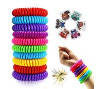 Pulseras Repelente de Mosquitos, 10 Piezas Pulsera Antimosquitos para los Niños y Adultos, Pulsera Mosquitos Antimosquitos, Natural No Tóxica, Ajustables Bandas Repelentes