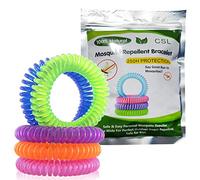 Pulseras repelentes de mosquitos, impermeables, para adultos y niños, 10 unidades, completamente natural, sin DEET, envase de lámina.