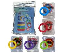 Pulseras Repelentes de Mosquitos - Pulsera Antimosquitos Bolsitas Individuales Auto Cierre - Natural Sin DEET Aceites Esenciales No Toxico - Aceite Canela Menta Geranio Hierba del Limón (10 Bolsitas)