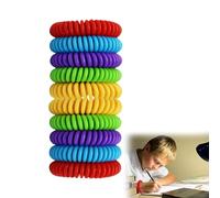 Pulseras Repelentes de Mosquitos,Pulseras Antimosquitos, Bandas Repelentes de Insectos y Fallos, 100% Naturales, Ajustables para Bebés y Adultos,para Interiores y Exteriores,10 Piezas