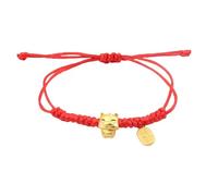 Pulseras rojas del Año del Caballo 2026 Ajustable con Colgante Dorado Caballo Chino Amuleto Chino Amuleto de la Suerte para Caballos Unisex Tu Pulsera de Cuero Hombre, 5*5, Plástico, No es una piedra