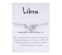 Pulseras Rosa Joyería Pulsera Mujer Plata Esterlina 925 Zodiac 12 Constelación Con Tarjeta De Bendición Y Pulsera Pequeña Y Joyería, talla única, Metal, No es una piedra preciosa