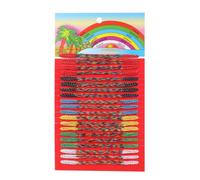 Pulseras Tejidas de la Amistad - 100 Piezas Boho Brasil Surfer, Playa, Hilo de Colores, Coloridas Tobilleras Trenzadas Hechas a Mano, Tela Cuerda Boho,Rojo