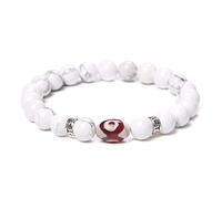 Pulseras tibetanas hechas a mano elástica Buda nueve ojos Dzi ágatas pulsera hombres negro pulido negro piedra Onyx brazalete, 10,21 cm