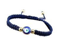 Pulseras turcas contra el mal de ojo para mujeres y hombres, pulsera de cuerda trenzada de hilo negro, blanco y rojo, pulseras ajustables para amigos, azul marino 1