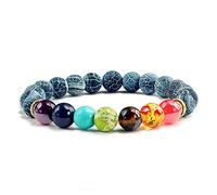 Pulseras y brazaletes Healing Balance Buddha Prayer Pulsera de energía con cuentas de piedra natural para mujeres-negro degradado