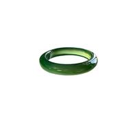 Pulsero de Brazalete de Jade de Hielo Natural para Mujeres Green Chalcedony Bangle Good Luck Bangle Realth Jade Stone Bangle For Woman Birthday Wedding (Bianyusui Bangle8, 62-63 mm)