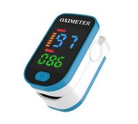 Pulsioximetro de Dedo Profesional, Oxímetro de Dedo con Pantalla LED de Color, Oxímetro de Pulso para Medición de Saturación de Oxígeno (SpO₂) y de Frecuencia Cardíaca (Azul)