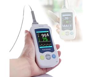 Pulsioximetro Oximetro Dedo Profesional Monitores Saturación De La Yema del Dedo Medidor De Oxígeno De Lectura Spo2 Rápido Y Preciso, Pantalla LED De Mano para Adultos Y Niños Newborn