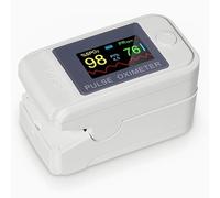 Pulsioxímetro Profesional, Oxímetro de Dedo Digital con Pantalla LED para Medición de SpO2, Medidor del Nivel de Oxígeno en Sangre con Lectura Instantánea y Saturación de Oxígeno, Blanco