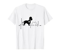 Pulso electrocardiograma Divertido del dueño de un Perro Dandie Dinmont Terrier Heartbeat Camiseta