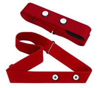 Pulsómetro Banda Pectoral Recambio de Cinta de Frecuencia Cardíaca Roja, Correa Elástica Ajustable Ant+ Bluetooth Compatible con Garmin Wahoo Polar H10 H9 Coospo Magene Livlov Bryton, 70-110cm