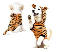 Puluole Disfraz de Halloween para perro, ropa de tigre para cosplay, abrigo de gato, ropa para perro y gato (XS)