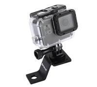 Puluz - Accesorios de moto espejo / perno, soporte fijo de metal de bicicleta para GoPro Hero 5 sesión 4, negro, plata 4 3 3 2, cámara de acción deportiva