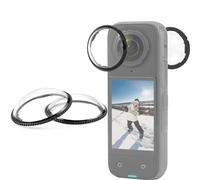 PULUZ Accesorios de tapa de lente giratoria para Insta360 X4, cubierta protectora de lente de vidrio óptico, cubierta de lente de bloqueo giratorio, a prueba de caídas, a prueba de polvo, para
