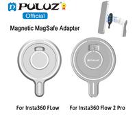 PULUZ Adaptador magnético MagSafe para Insta360 Flow 2 Pro / Insta360 FLow accesorios de cardán de flujo para iPhone 16 15 14 13 12 soporte de teléfono