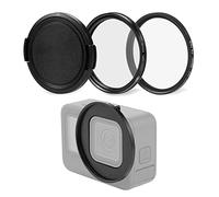 PULUZ Anillo adaptador de filtro de lente UV + CPL de 52 mm para GoPro HERO11 negro/HERO10 negro / HERO9 negro adaptador de lente de cámara anillo accesorios de filtro de cámara