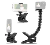 PULUZ-cámaras deportivas de acción, soporte de abrazadera flexible con mandíbulas y abrazadera para teléfono para cámaras Insta360 X4 X3/Gopro HERO13 12 11 Black/DJI
