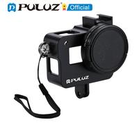 PULUZ-carcasa para GoPro HERO 5, 6, 7, carcasa protectora dura de aleación de aluminio negro, Marco para cámara 2018
