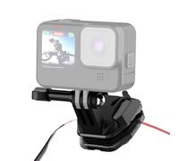 PULUZ Clip de montaje para cámara de acción para parabrisas de motocicleta Go Pro Hero12 negro/DJI Osmo Action 4 / Insta360 X5 X4 / Ace Pro, abrazadera de cámara de acción