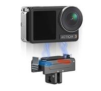PULUZ Conector adaptador magnético de liberación rápida para DJI Osmo Action 5 Pro, base de montaje magnética para Osmo Action 4 3