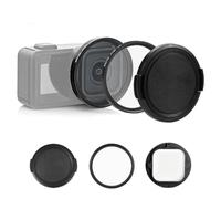 PULUZ Filtro de lente UV de 58 mm compatible con GoPro MISSION 1/1 PRO | Juegos de filtros con anillo adaptador de lente y cubierta de lente, accesorios de protector de lente de cámara de acción