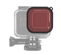 PULUZ Filtros de lente de buceo Accesorios para GoPro Hero 8 Negro, Cuadrado impermeable carcasa de buceo Color Lente filtro para GoPro Hero 8 Negro Cámara de acción (rosa)