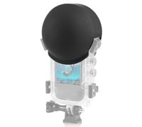 PULUZ Funda de lente para Insta360 X3, funda de buceo invisible, Insta 360 X4, funda de buceo impermeable subacuática, protector de tapa de lente, accesorios de cámara de acción (negro)