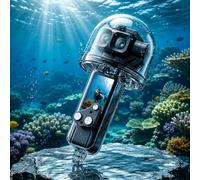 PULUZ Funda impermeable para DJI Osmo Pocket 4P, carcasa de buceo IPX8 de 50 m, funda protectora subacuática a prueba de golpes para esnórquel, surf y buceo