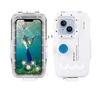 PULUZ Funda Impermeable Subacuática para iPhone 15/15 Pro/14/14 Pro/13/13 Pro/12/12 Pro, 40 m, Protectora para Teléfono, Foto, Vídeo, Buceo, Transparente(no para is26)