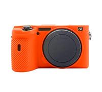 PULUZ Funda protectora de silicona suave para Sony A6600 / ILCE-6600, antiarañazos, ajuste delgado, silicona suave, protector de piel (naranja)