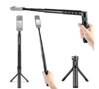 PULUZ Insta 360 Bullet Time Selfie Stick Kit para Insta360 X3 X4 X5 ONE X2, 114 cm Invisible Selfie Stick Monopod y Mini trípode para cámara con tornillos duales de 1/4 para GoPro Hero 12 11 10 8 7 6