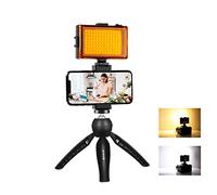 PULUZ Kit de vlogging para smartphone, kit de teléfono Vlog con luz 5500K-3200K y difusor con soporte para trípode y soporte para abrazadera de teléfono para YouTube, TikTok, Vlogging