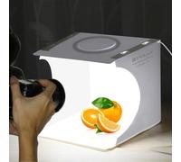 PULUZ Lightbox Fotografia 23x24cm, Caja de Luz Fotografía, Mini Estudio Fotográfico Blanca Plegable con 72 Luces LED + 6 Fondos para Exhibición de Productos